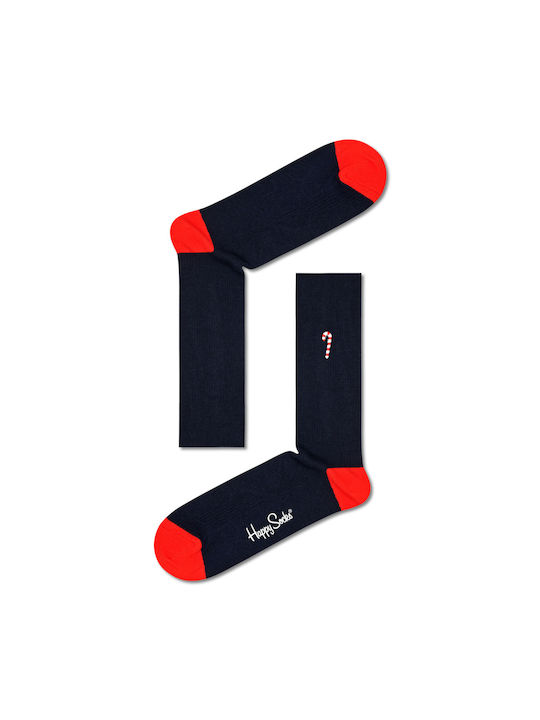 Happy Socks Candy Cane & Cocoa Ανδρικές Κάλτσες Black/Blue 2Pack