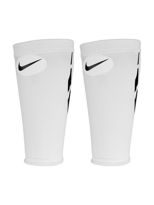 Nike Guard Lock Elite Leg Sleeves for Football Shin Guards White 1 Pair