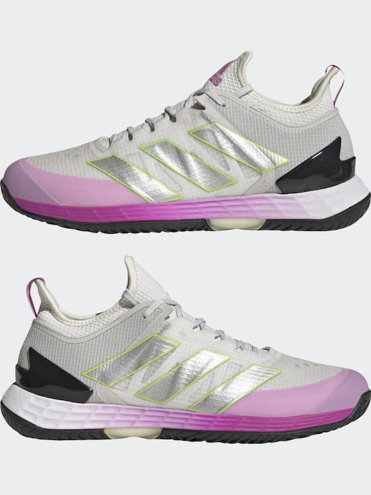 adidas Adizero Ubersonic 4 Women's Tennis Shoes for Hard Courts Crystal White / Silver Metallic / Pulse Lilac