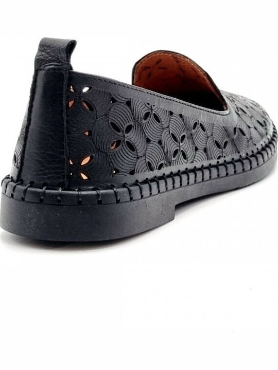 Women's Leather Loafers Black
