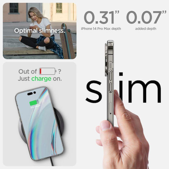 Spigen Crystal Pack Back Cover Σιλικόνης 0.2mm Σετ με Τζαμάκι Διάφανο (iPhone 14 Pro Max)
