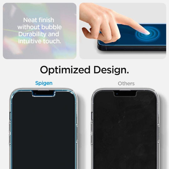 Spigen Crystal Pack Umschlag Rückseite Silikon 0.2mm Set mit Glas Transparent (iPhone 14 Plus)