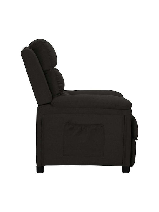 Fotoliu Relax cu Puf Negru 74x92x101.5cm