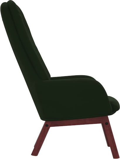 Πολυθρόνα Βελούδινη Σκούρο Πράσινο 70x77x98cm