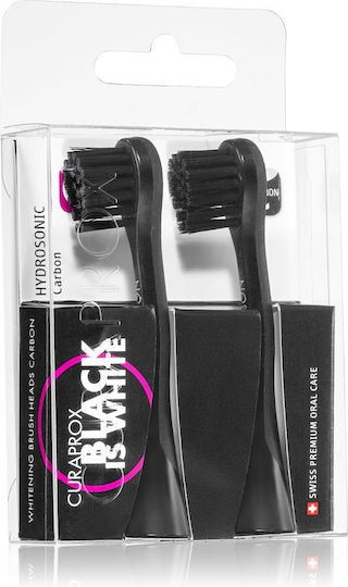 Curaprox Hydrosonic Black Is White Carbon Replacement Heads for Black 2pcs