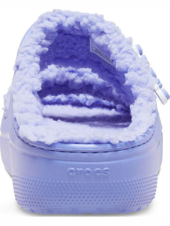 Anatomical Women's Slippers with Fur Purple