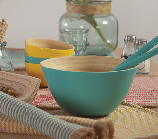 Nef-Nef Homeware Σετ Bamboo Εργαλείων Σερβιρίσματος 2τμχ Γαλάζιο Casta