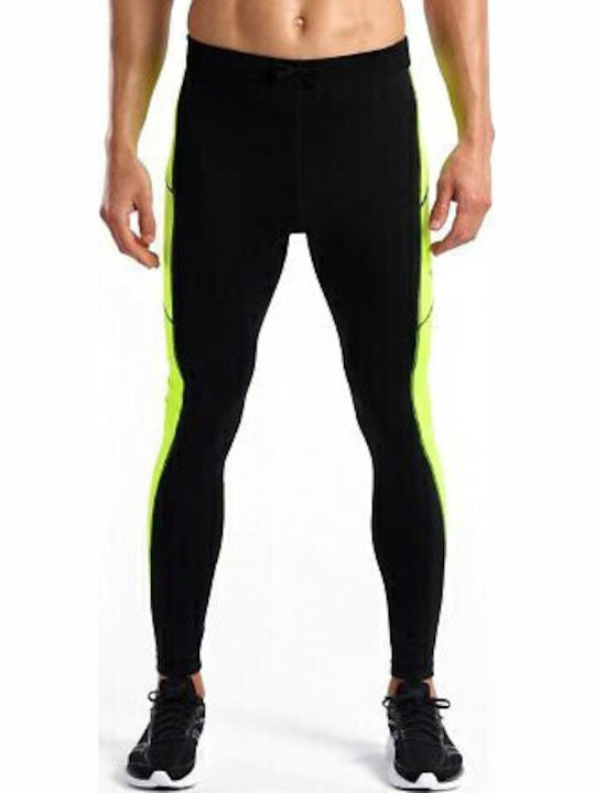 Saucony Riversi Run Herren Sportleggings Kompression Lang Schwarz