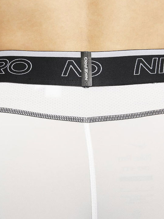 Nike Pro Dri-Fit Ανδρικό Αθλητικό Κολάν Κοντό Λευκό