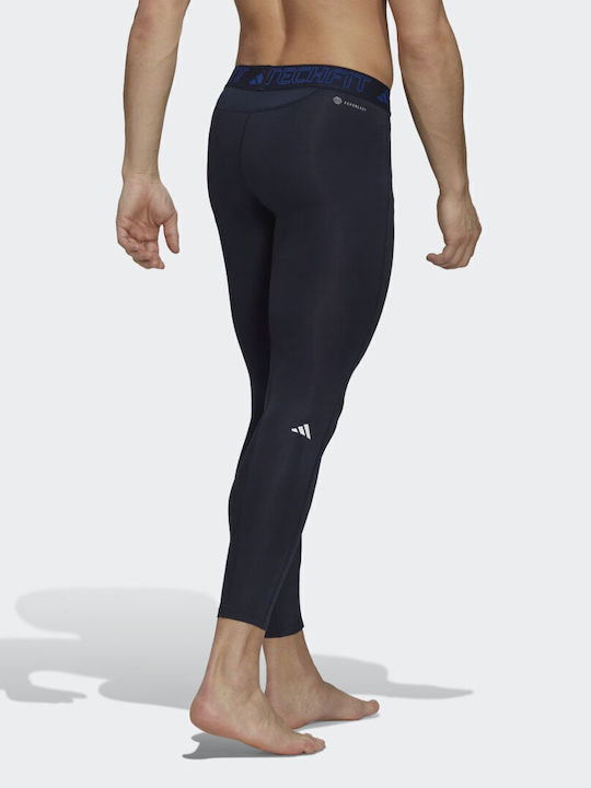 adidas Techfit Colan sport pentru bărbați Compresie Lung Albastru