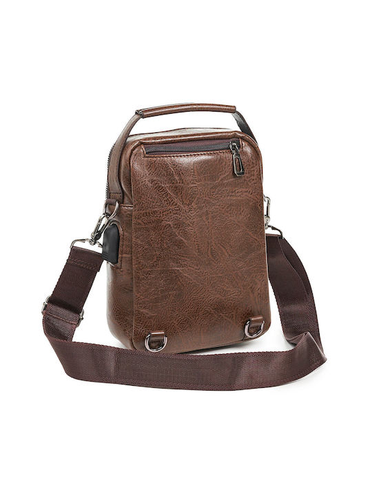 Verde Men's Bag Shoulder / Crossbody Brown