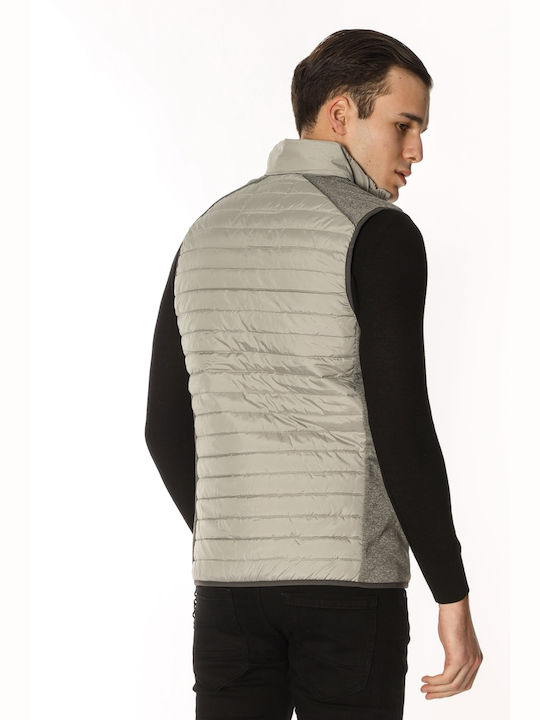 Jack & Jones Fără mâneci Geacă pentru bărbați Puffer Ghost Gray