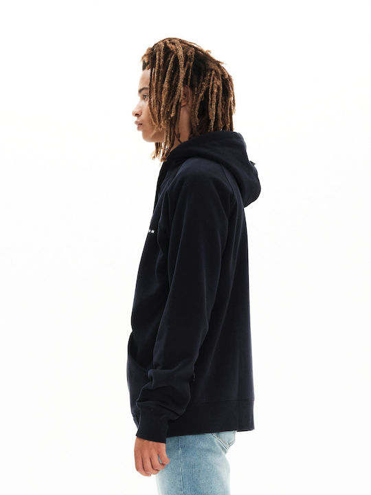 Cardigan With Hood Navy Blue