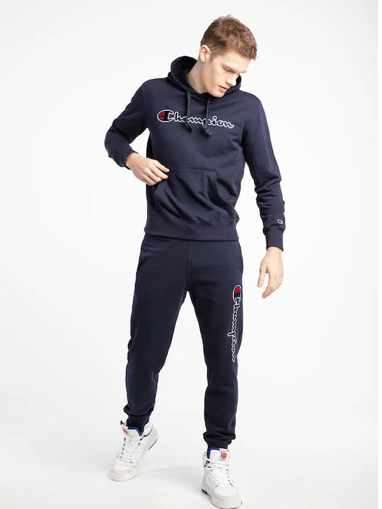 Sweatshirt with Hood Navy Blue