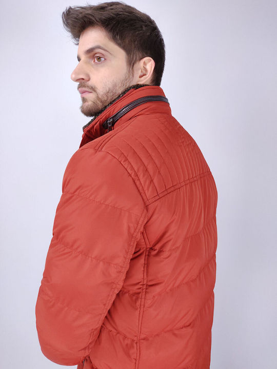 Inox Herren Winter Jacke Lässig Orange