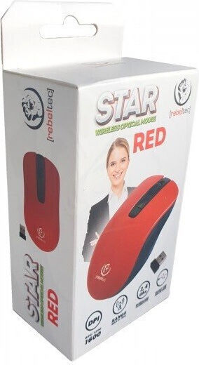 Rebeltec Star Kabellos Maus Rot