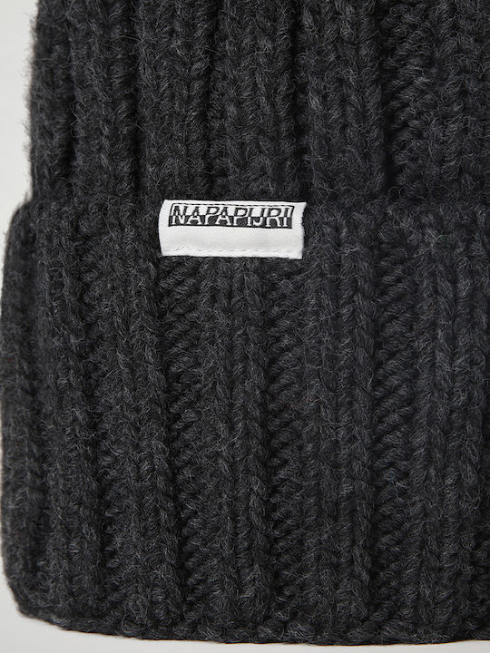 Fea 2 Beanie Unisex Beanie with Rib Knit in Gray color