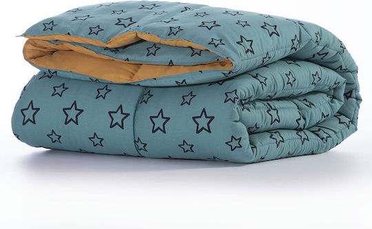 Nef-Nef Homeware Παιδικό Πάπλωμα Μονό Monster Stars Aqua 160x220εκ.
