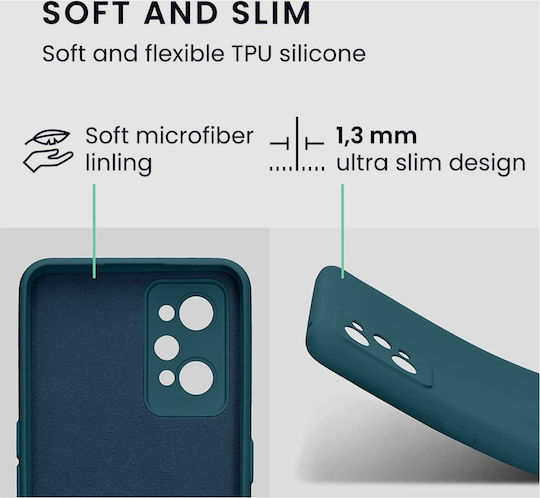 KWmobile Soft Flexible Rubber with Camera Protector Back Cover Σιλικόνης 1.3mm Teal Matte (Realme GT Neo 3T)