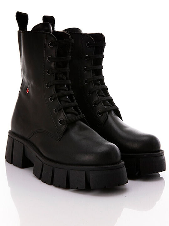 Leather Women's Ankle Boots Black