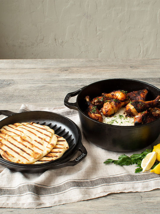 Lodge Chef Collection Dutch Oven Round Cast Iron 14.37x28.57cm 2pcs