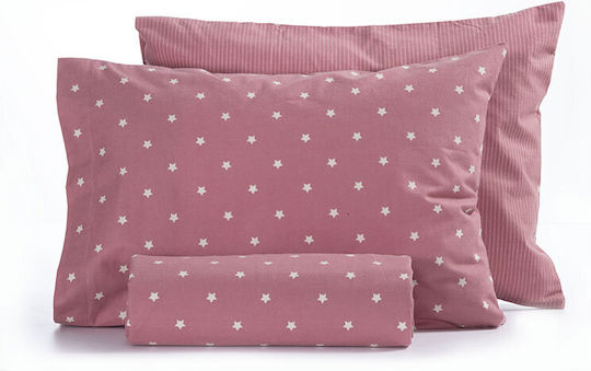 Nef-Nef Homeware Precious Σετ Παιδική Παπλωματοθήκη Μονή με Μαξιλαροθήκη Βαμβακερή Rose 160x230εκ.