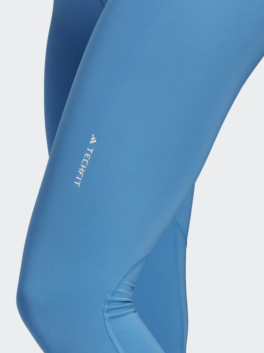 Formare Colanti de femei Cropped Colanti Talie inalta Turcoaz