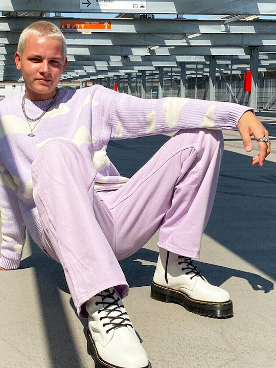 Jadon Leather White Boots
