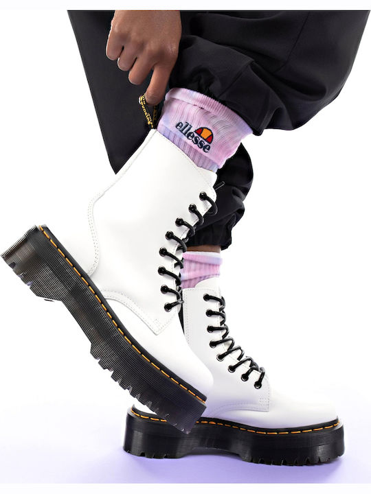 Jadon Leather White Boots