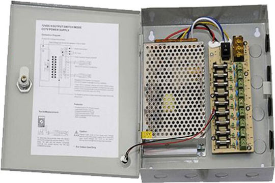 Tele PSU-1220 Τροφοδοτικό Συστημάτων CCTV 20A-12VDC