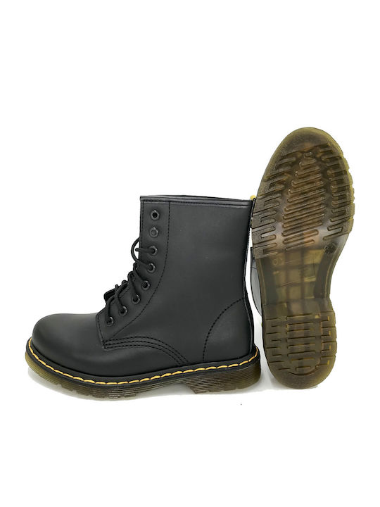 Leather Women's Ankle Boots Black