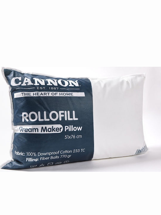 Cannon Rollofill Dream Maker Μαξιλάρι Ύπνου Ballfiber Ανατομικό 51x76cm