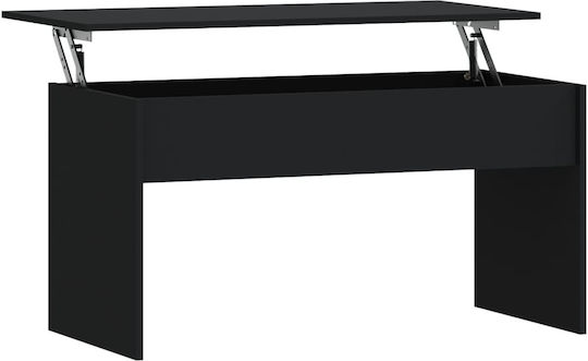 Rectangular Central Wooden Coffee Table with Lifting Mechanism Black M102xW50.5xH52.5cm