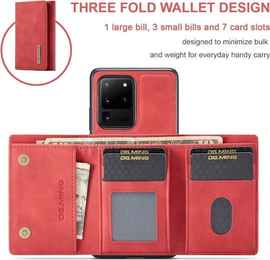 DG.MING M1 Wallet Δερματίνης Κόκκινο (Galaxy S20 Ultra)