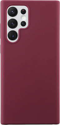 Idol 1991 Velvet Elite Silicone Back Cover Burgundy (Galaxy S22 Ultra 5G)