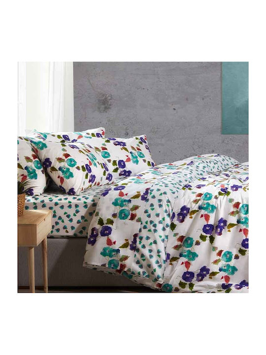 Cannon Duvet Cover Set Cotton Single with Pillowcase 170x250 Secret Garden Multicolored