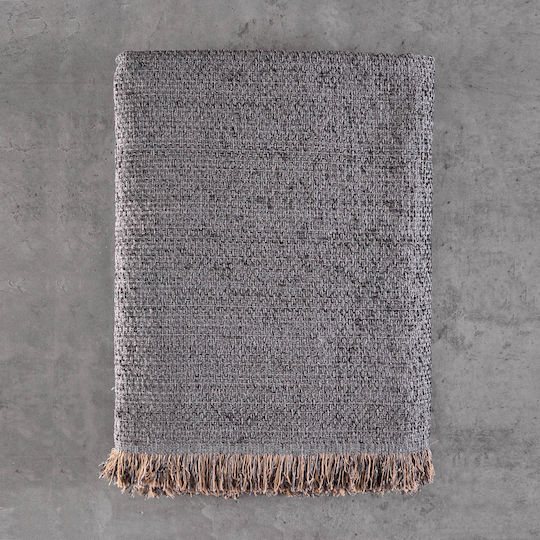 Rythmos Rowen Four-Seater Sofa Throw 2 Sides Chenille 180x330cm Gray