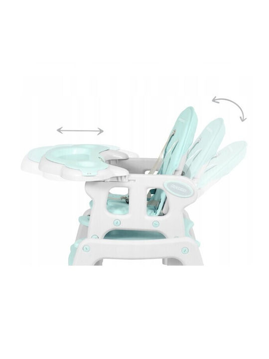 Ricokids Sinco Καρεκλάκι Φαγητού 5 in 1 με Ρυθμιζόμενο Ύψος Τιρκουάζ
