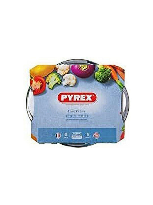 Pyrex Essentials Γάστρα Οβάλ Γυάλινη με Γυάλινο Καπάκι 21x20cm 1.3lt