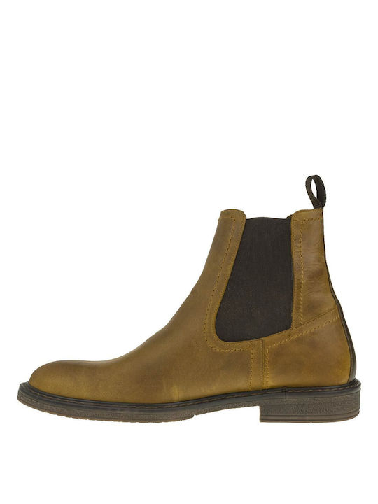 Piele Tabac maro Ghete Chelsea
