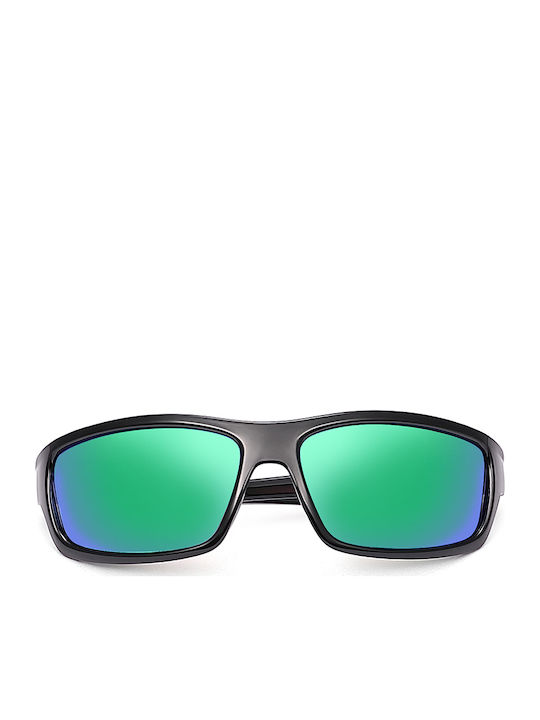 Polareye PL66 Sunglasses Μαύρα with Acetate Frame & Green Lens