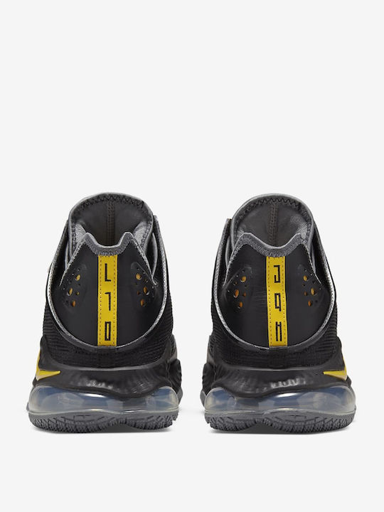 Lebron 19 Ниски Баскетболни обувки Черно / Университетско Злато / Димящо Сиво