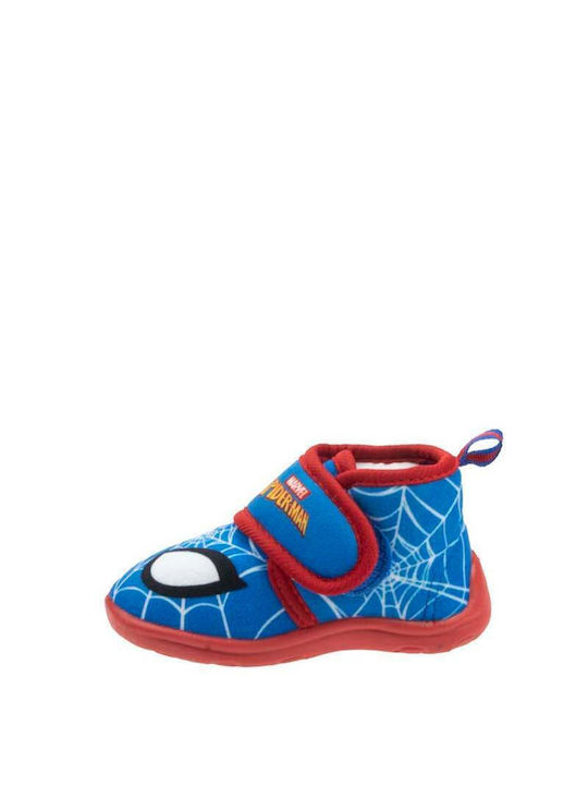 Spiderman Kinderhausschuhe Stiefel Blau