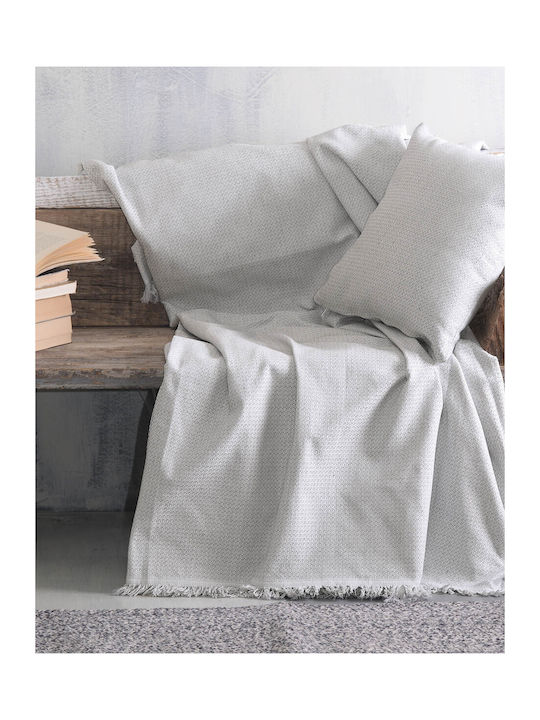 Rythmos Luna Armchair Throw 180x160cm Γκρι