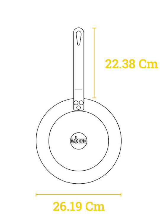 Lodge Τηγάνι από Ανθρακούχο Χάλυβα 25.4cm