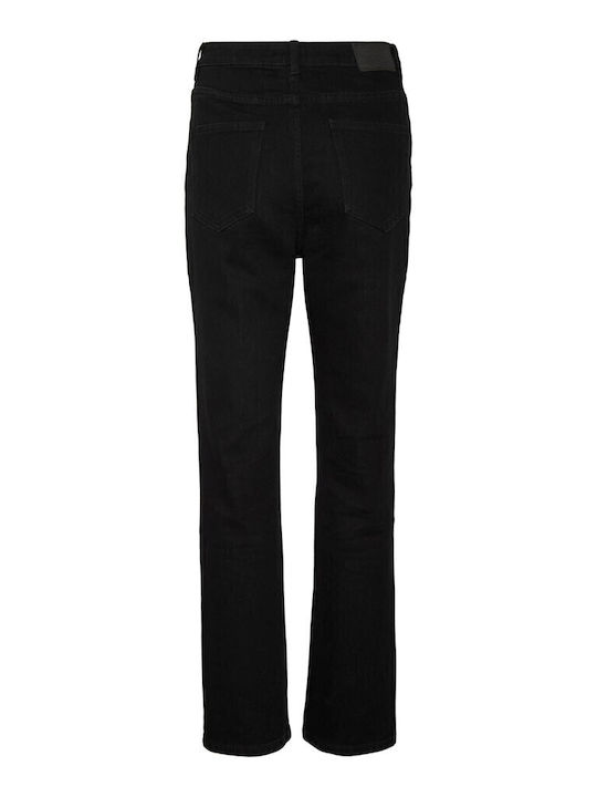 Hoch tailliert Damenjeans Schwarz