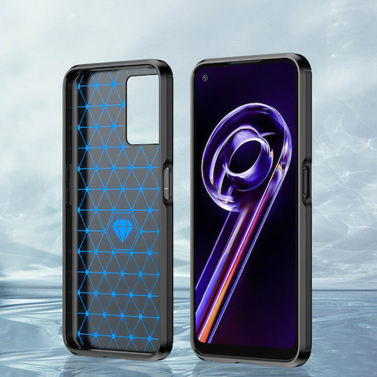 Hurtel Carbon Flexible Задна корица Силикон Черен (Realme 9 5G / 9 Pro)