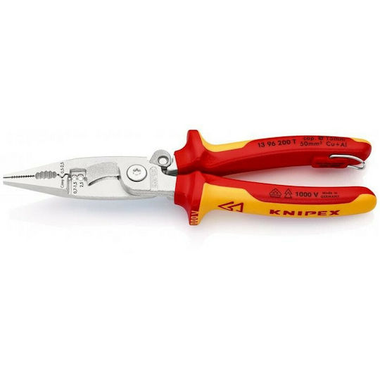 Knipex Cable Stripper Pliers with Cutter and 200mm Length With Safety Spring & Hook 1000V