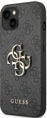 Guess 4G Big Metal Logo Plastic Back Cover Gray (iPhone 14 Plus)