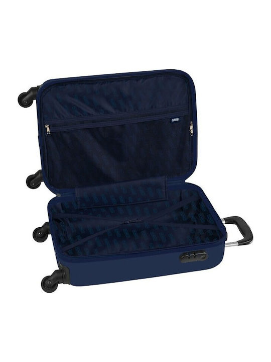 Safta Munich Storm Cabin Hard Suitcase Blue with 4 Wheels Height 55cm